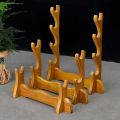 Excellent Solid Wood Japanese Katana Detachable Horizontal Support Display Stand Bracket Stents Organiser Rack Display Holder. 