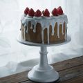 2X Metal Iron Cake Stand Round Pedestal Dessert Holder Cupcake Display Rack Bakeware White Wedding Party Decoration. 
