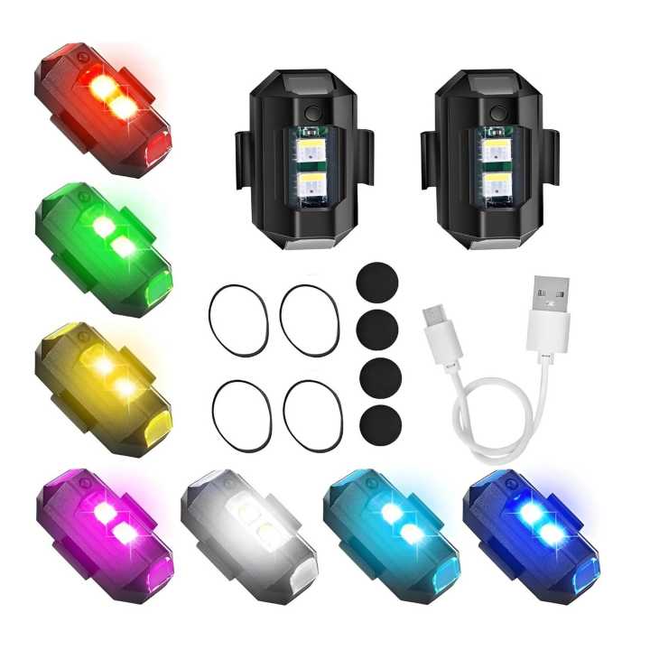 LED Aircraft Strobe Lights For Auto Car Drone Bicycle Bike Helmet