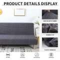 Stretch Armless Futon All-inclusive Non Slip Sofa Bed with Elastic Bottom Couch Cover Furniture Protector Washable. 