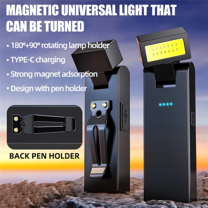 JAERBEE%20Magnetic%20Work%20Light%20Rechargeable%20COB%20Flashlight%20Suitable%20for%20Night%20Work%20Emergency%20Lamp%20Night%20Light%20Small%20Car%20Lamp%20-%20Image%202