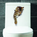 3D cute cat wall ticker Toliet decorative creative animal ticker. 