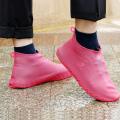 Non-Slip Silicone Rain Boot Shoe Cover Waterproof Reusable Foldable Overshoes With Excellent Elastic. 