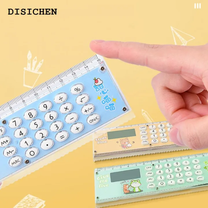 DISICHEN%20Profesional%202%20in%201%2015cm%20Ruler%20Calculator%208-Digits%20Electronic%20Calculator%20Pocket%20Mini%20Stationery%20Math%20Toys%20School%20Multi-functional%20Calculator%20-%20Image%205