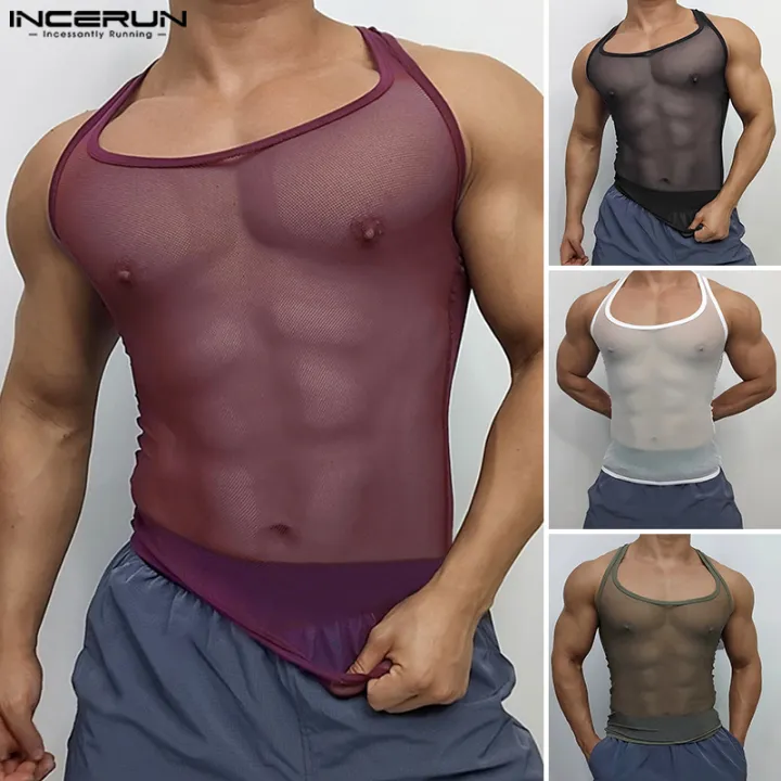 INCERUN%20Men's%20Gym%20Tank%20Sando%20Singlet%20Sporty%20Casual%20Mesh%20See%20Through%20Breathable%20Male%20Hollowed%20Sleeveless%20Quick%20Drying%20Vests%20(Western%20Style)%20#241223%20-%20Image%205
