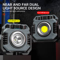Profesional COB Work Light Rechargeable LED Portable Flashlight Camping Torch Magnetic 1500LM Dimming Flood Light Car Repair Emergency Lante. 