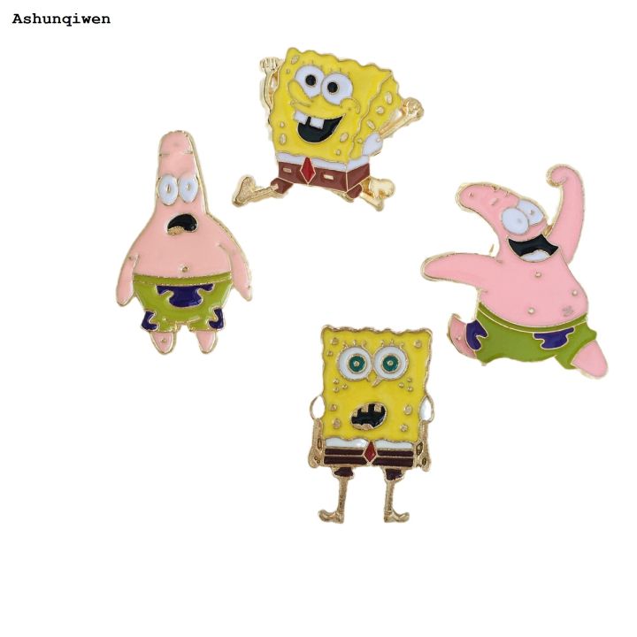 Ashunqiwen%20%5B%20New%20%5D%20Sponge%20Baby%20Paida%20Star%20Brooch%20Cute%20Cartoon%20Anime%20Badge%20Clothes%20Schoolbag%20Pin%20Accessories%20-%20Image%205