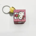 Premium Quality 3X3 Cute Cartoon Cube Key Chain. 