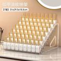 Nail art storage box, clear acrylic, multi-layer nail polish display stand, large capacity cosmetics shelf. 