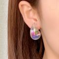 Enacolor Fashion Colorful Transparent Droplet Earrings Irregular Acrylic Stud Earrings  for  Girls   Female Accessories New 2026. 