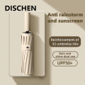 DISCHEN Bargain price Xiaomi Youpin Umbrella Upgrade 16 Ribs Windproof Double Layer Resistant Fully Automatic UV Parasol Sun Rain Dual Use Umbrellas. 