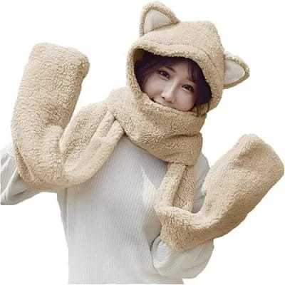 3%20In%201%20Cute%20Multi%20color%20Hat/Muffler/Mitten%20For%20Women%20-%20Image%203