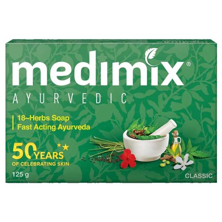 Medimix Pack Of 12, 125Gm Original Soap Bar | 18 Herbs | Anti-Pimple Clear Skin