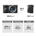 Sony Alpha ILCE-6400L 24.2MP Mirrorless Camera with 16-50mm Lens  with Free Bag and 16 Gb Card - Black. 