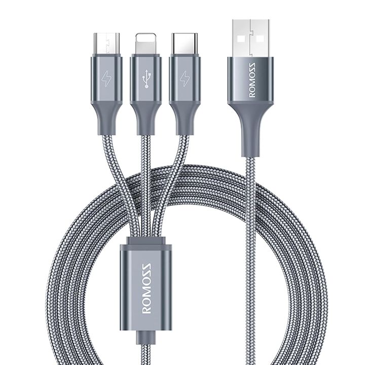 ROMOSS CB25A 3 In 1 Multi Charging Cable 1m