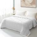 Lightweight Summer Comforter Cooling Blanket Soft Breathable Duvet Insert, Machine Washable, White. 