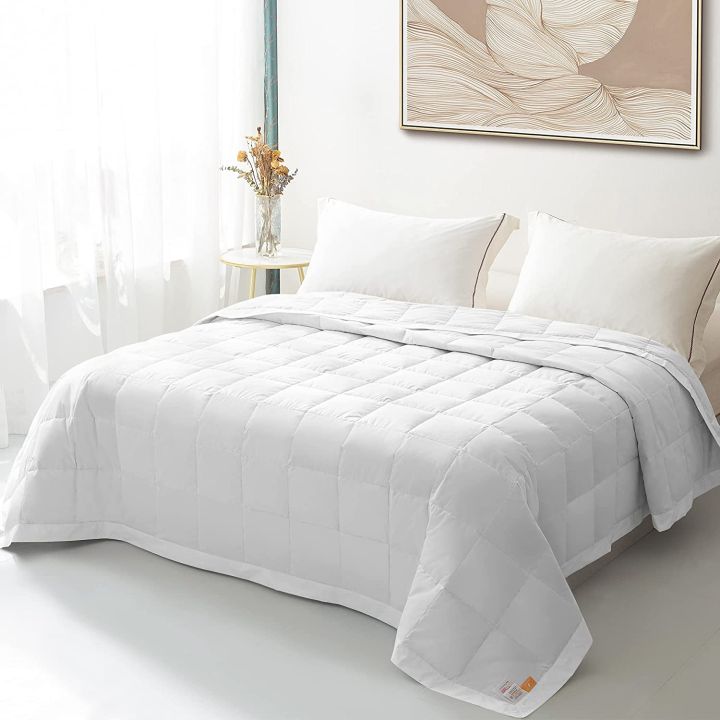 Lightweight%20Summer%20Comforter%20Cooling%20Blanket%20Soft%20Breathable%20Duvet%20Insert,%20Machine%20Washable,%20White%20-%20Image%203