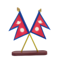 Cross Nepal National Flag Stand. 