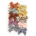Baby Girls Headbands Set, New Hair Bows Elastic Kids Nylon Hairbands Cute Velvet Chiffon Leather Headbands-10pcs/pack. 