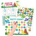 Chart Matchingting Multi-functional Toilet Habits Reward Stickers Training Sticker Montessori Toilet Training Sticker Waterproof Wall Hang Toilet Habit Sticker Chart Children/Kids. 