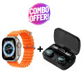 Combo T800 Smart watch Ultra Big Display 1.99 & M10 Wireless Bluetooth Earbuds For Men/women Latest Version. 