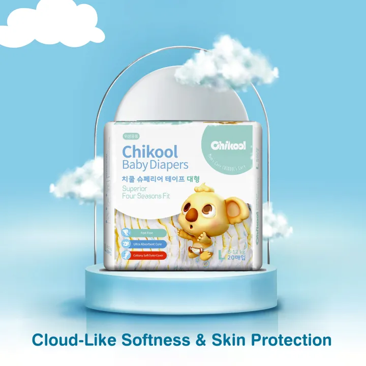 Chikool%20Superior%20Tape%20Diapers%20Large%20Size%20For%208-12%20KG%2020%20Pieces%20-%20Image%202