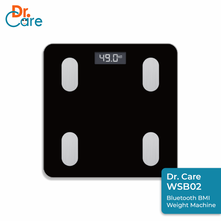 Dr. Care Bluetooth BMI Weighing Scale WSB02 | Smart Digital Weighing Machine, Body Fat Analyzer, Weight Tracker with App, Body Composition Monitor, High Precision Weight Machine for Home Use