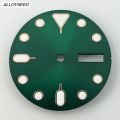 ALLOYSEED IUQXU Goutent 28.5mm Black Blue Green Sterile Watch Dial Green LuminoLuxuryus 【2025 Version】 Fit NH36 NH36A Movement For 3 o'clock 3.8 o'clock Crown Case. 