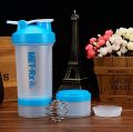 Met-Rx Classic Protein Shaker Bottles For Sports, 3 In 1 Lock Storage With Mixing Ball 20-Ounce (Colors May Vary). 