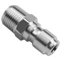FORIDE 4X NPT 3/8 Inch Male and Female Quick Connector Kit and 2 Pieces NPT 3/8 Inch Pressure Washers Quick Connector Plug. 