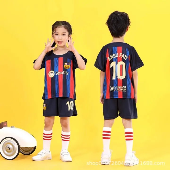 Miami%20Messi%20Jersey%20Children's%20Soccer%20Kit%20Set%20C%20Argentina%20World%20Cup%20Team%20Uniform%20for%20Girls%20and%20Boys%20Elementary%20School%20Students%20-%20Image%204