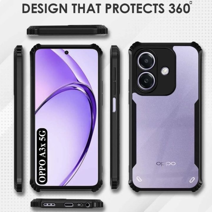 OPPO%20A3x%205G%20Clear%20Transparent%20Case%20with%20Anti-Yellow%20Bumper%20Edge%20Lightweight%20Protective%20Cover%20-%20Image%202