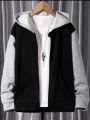 Men's Warm Cotton Fleece Full Zip Hoodie For Winter. 