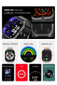 Daewoo Delta DT99 Smartwatch: 2.04" AMOLED HD Screen, BT Call, 200+ Watch Faces, Heart Rate, BT Music, NFC, Always On Display, Voice Assistant,  IP67 Waterproof, 260 mah Battery, Compass, Lady Assistant. 