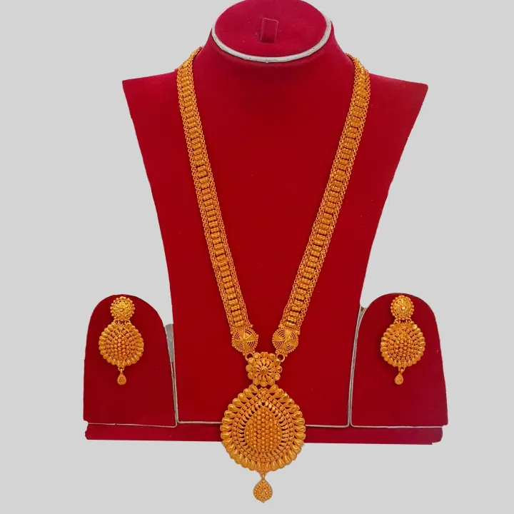 Rani Set Gold Plated Long Rani Haar With Same Design Earring Bridal Set | Bridal ...