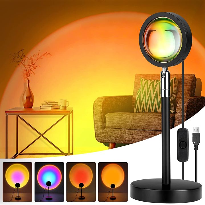 4 Color USB Sunset Projection Lamp