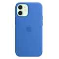 iPhone 12 mini Silicone Case - Blue/ Cute Pink Sand (5.4”). 