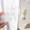 10 Pcs/Bag Portable Windproof Shower Curtain Clips Self-adhesive Non Punching Toilet Curtain Rings Clip Waterproof Transparent Curtain Fixing Device Indoor Showers. 