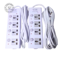 ICONIC B39-3M & 5M Cable 4 Port Extension Cord Multiplug, , 2500W, Universal Plug for Home & Office. 