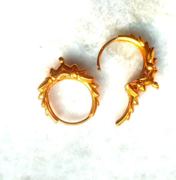 Golden Earrings - Original Gold Plated Ear-Rings; Madwari Small