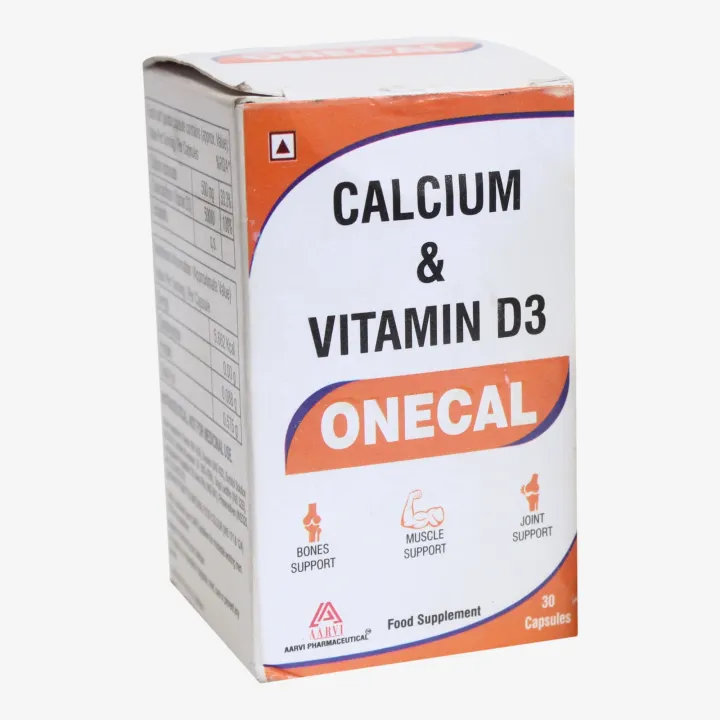 Onecal Calcium & Vitamin D3 For Bone And Joint Support 30 Capsule ...