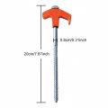 NAMUNY 8Pcs Screw in Tent Stakes with Hex Socket Heavy Duty Spiral Screw Tent Stakes Pegs Screw for Outdoor Camping Orange. 
