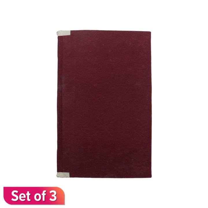 Maroon Binded Stock Book (No. 10) Set of 3