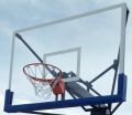 Basketball Backboard /Toughened Glass  Basketball Board /Official size  6/4 Single Piece With Basket Ball Hoops And Net Set By Mitraa. 