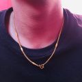 Gold Plated Chain For Men. Panchadhatu Necklace. 