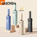 DISCHEN Bargain price Xiaomi Youpin Umbrella Upgrade 16 Ribs Windproof Double Layer Resistant Fully Automatic UV Parasol Sun Rain Dual Use Umbrellas. 
