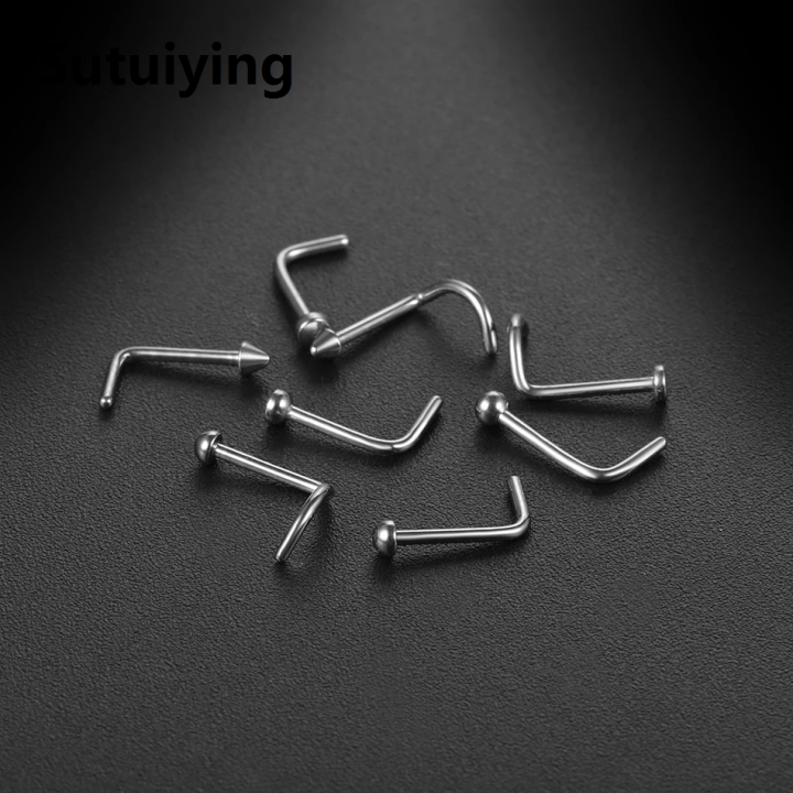 Sutuiying%201PC%20Titanium%20Nose%20Stud%20L-Shape%20Nariz%20Studs%20Screws%20Nose%20Ring%20Hoop%20Piercings%20Gem%20Nostril%20Earring%20Stud%20Piercings%20Fashion%20Jewelry%20-%20Image%206