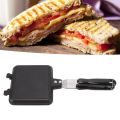Portable Aluminum Alloy Sandwich Pan Removable Double Sided Double Sided Frying Pan Flat Bottom Non Stick Panini Pan Tourist Picnic. 