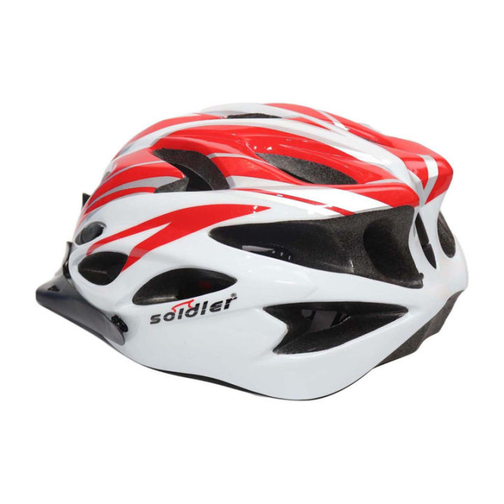 Red Soldier Plastic Helmet For Bicycle