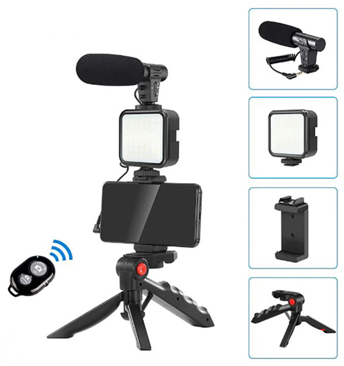 Video%20Making%20Vlog%20Tripod%20Kit%20AY-49%20Video%20Making%20Vlog%20Tripod%20Kit%20With%20Microphone%20and%20And%20Light%20For%20Live%20Broadcast%20TikTok%20/%20Vlogging%20Kit%20-%20Image%206